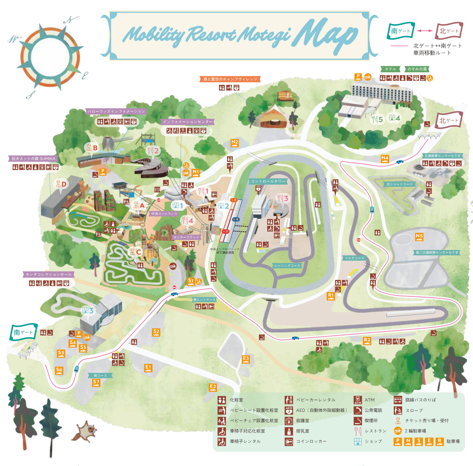 Parking map (public) for RD2 | MOBILITY RESORT MOTEGI | 4/25–26